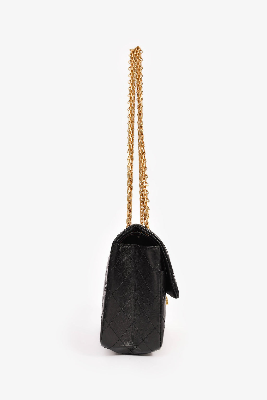 Pre-Loved Chanel™ 2014 Black Quilted Lambskin Reissue 225 Shoulder Bag