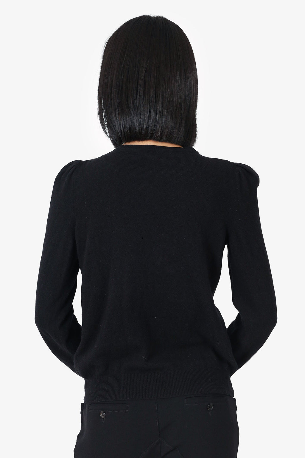Gucci Black Wool Pearl Neck Sweater Size M