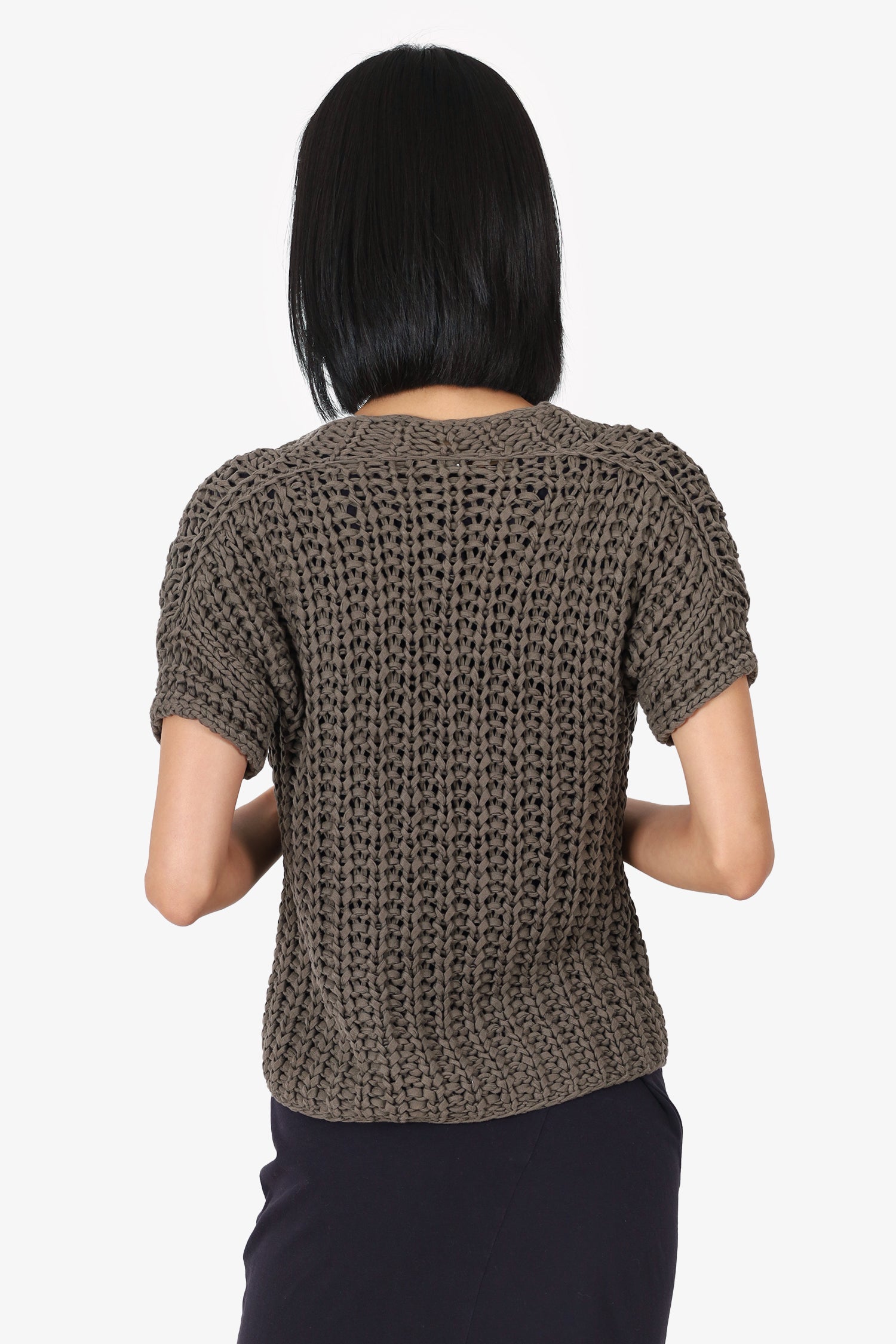 Brunello Cucinelli Grey Short Sleeve igan Size S