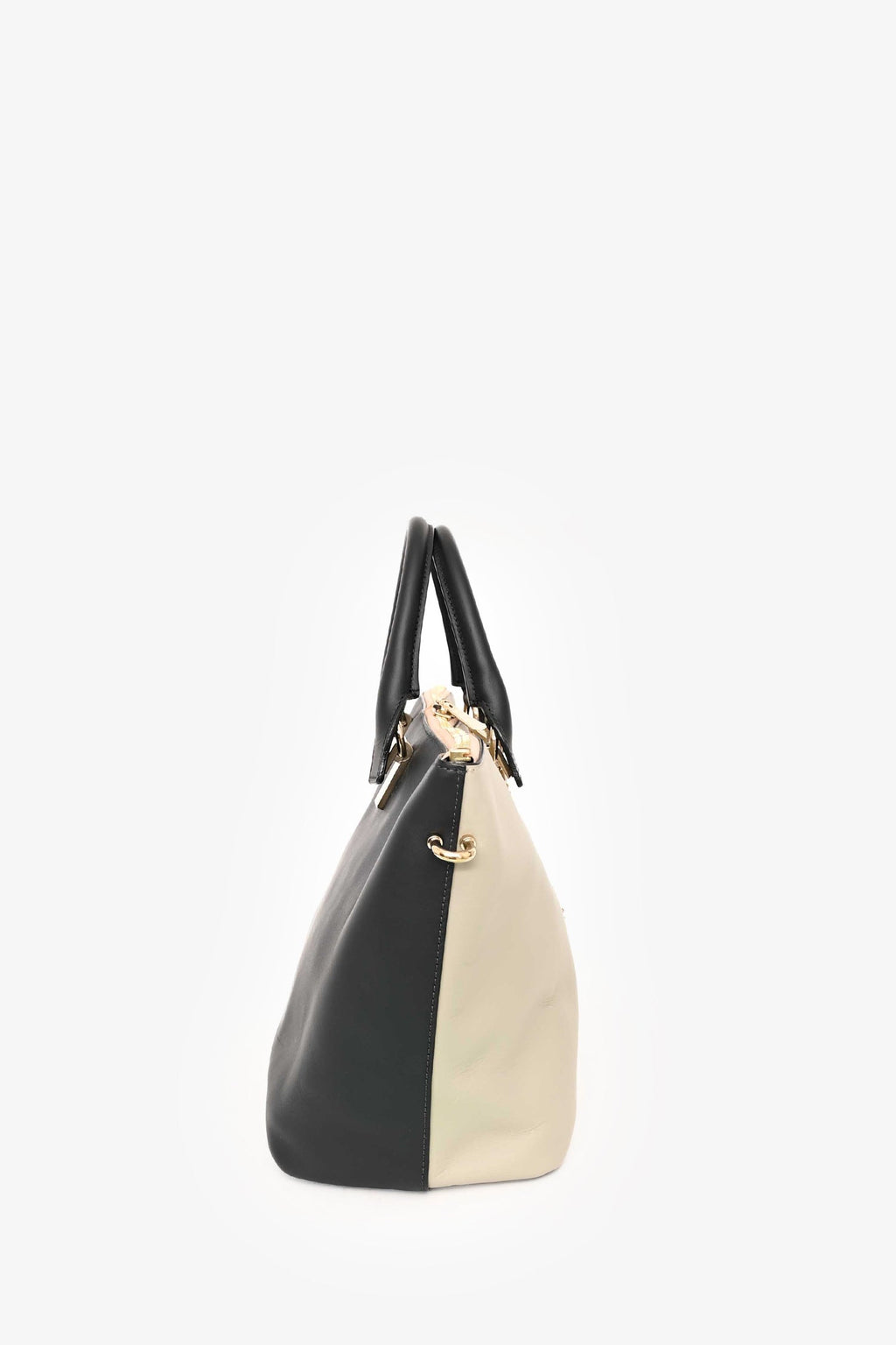 Chloe 2014 Black/Light Grey Leather Baylee Tote with Strap