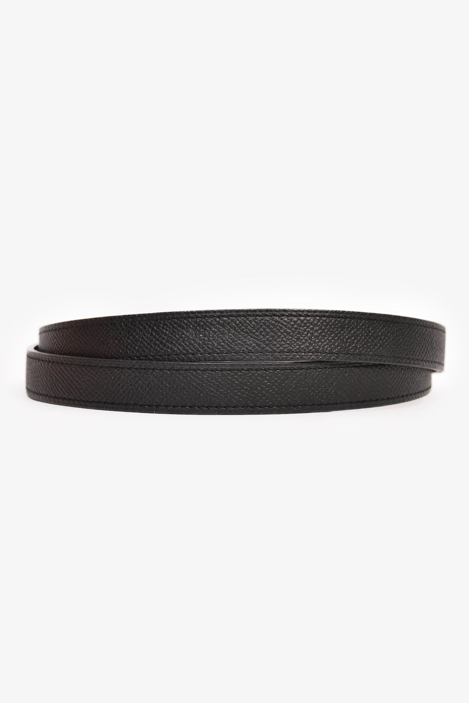 Hermès 2016 Black Epsom Leather Kelly 18 Belt