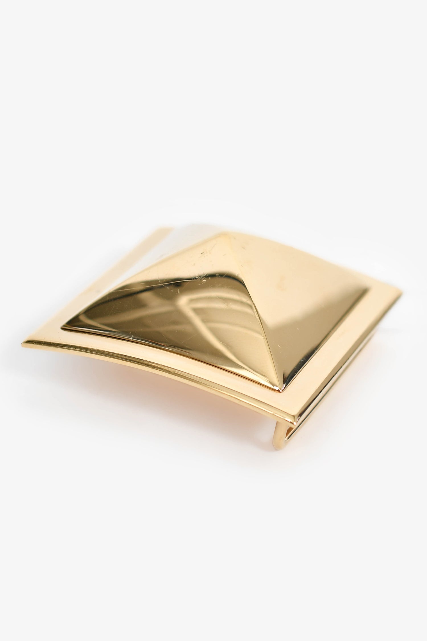Hermès Gold Tone 'Pyramid' Belt Buckle