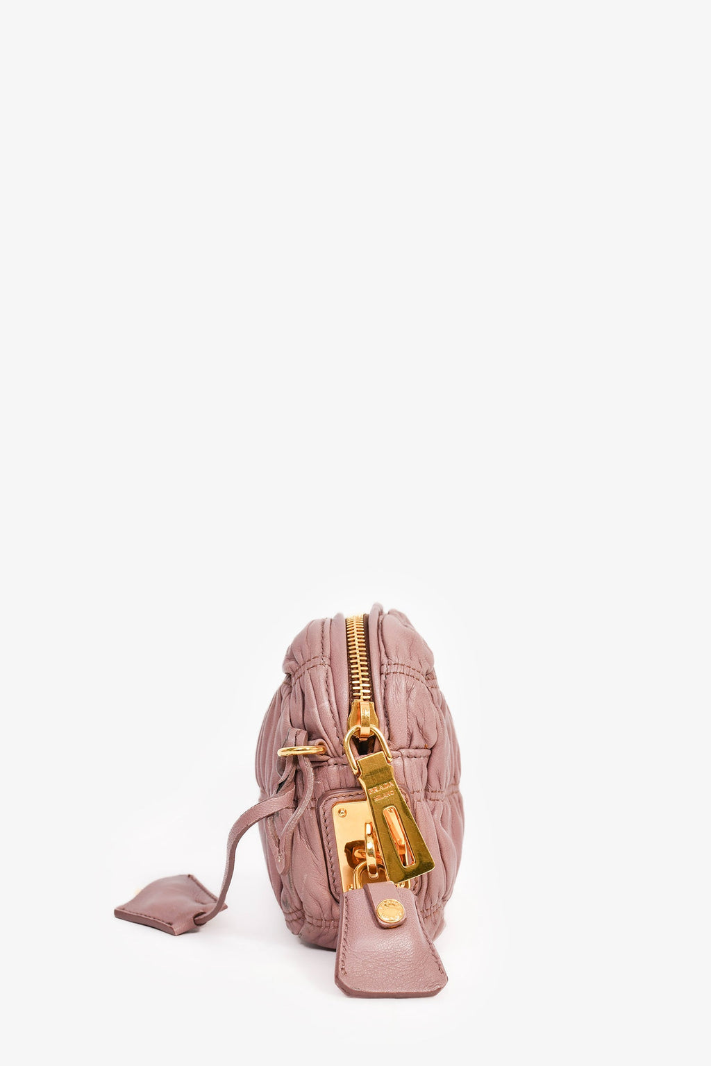 Prada Mauve Nappa Gaufre Leather Crossbody Bag