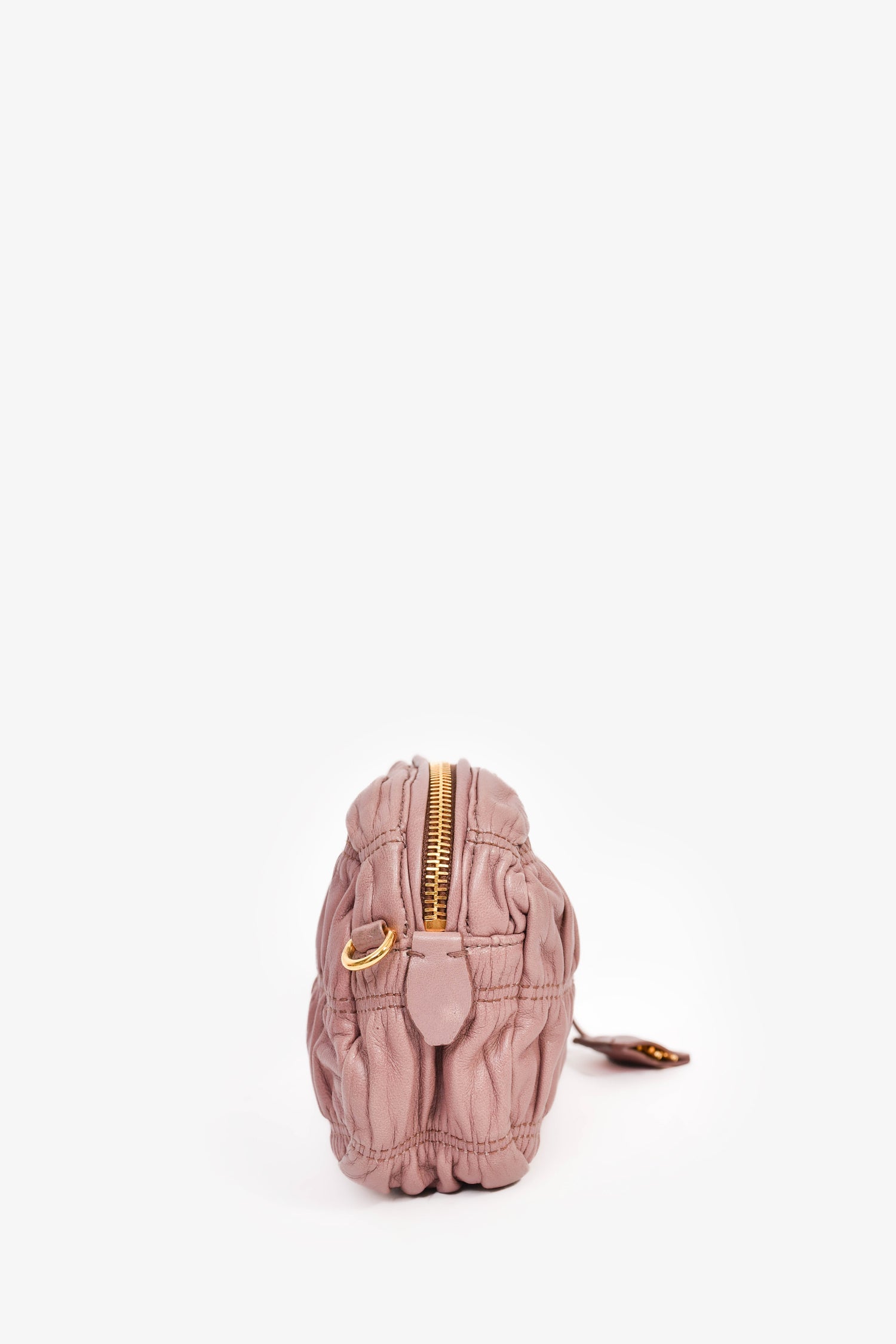 Prada Mauve Nappa Gaufre Leather Crossbody Bag
