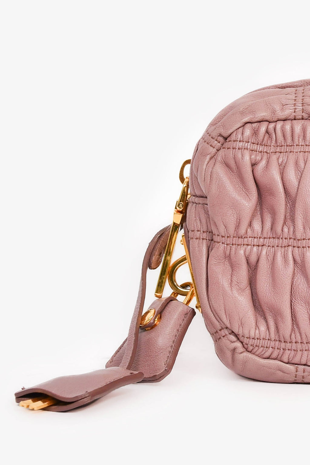 Prada Mauve Nappa Gaufre Leather Crossbody Bag