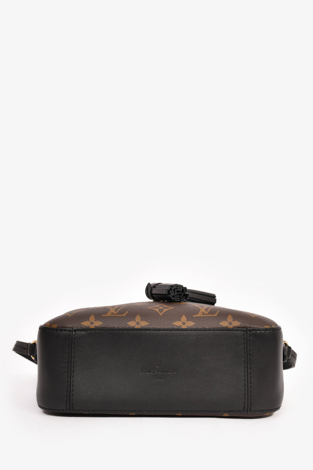 Louis Vuitton Monogram Leather Trimmed Tassel 'Saintonge' Camera Crossbody Bag
