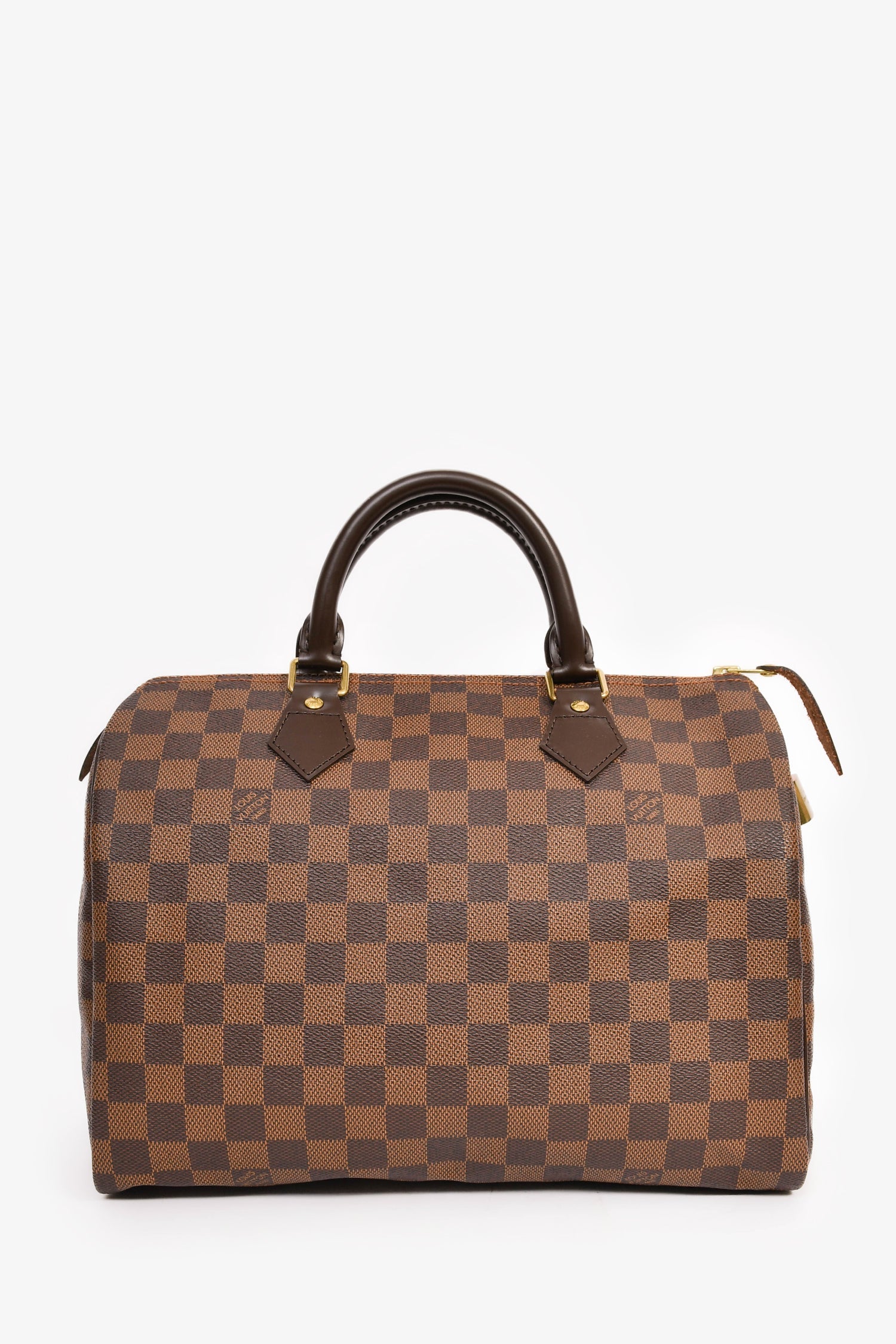 Louis Vuitton 2011 Brown Canvas/Leather Damier Ebene Speedy 30