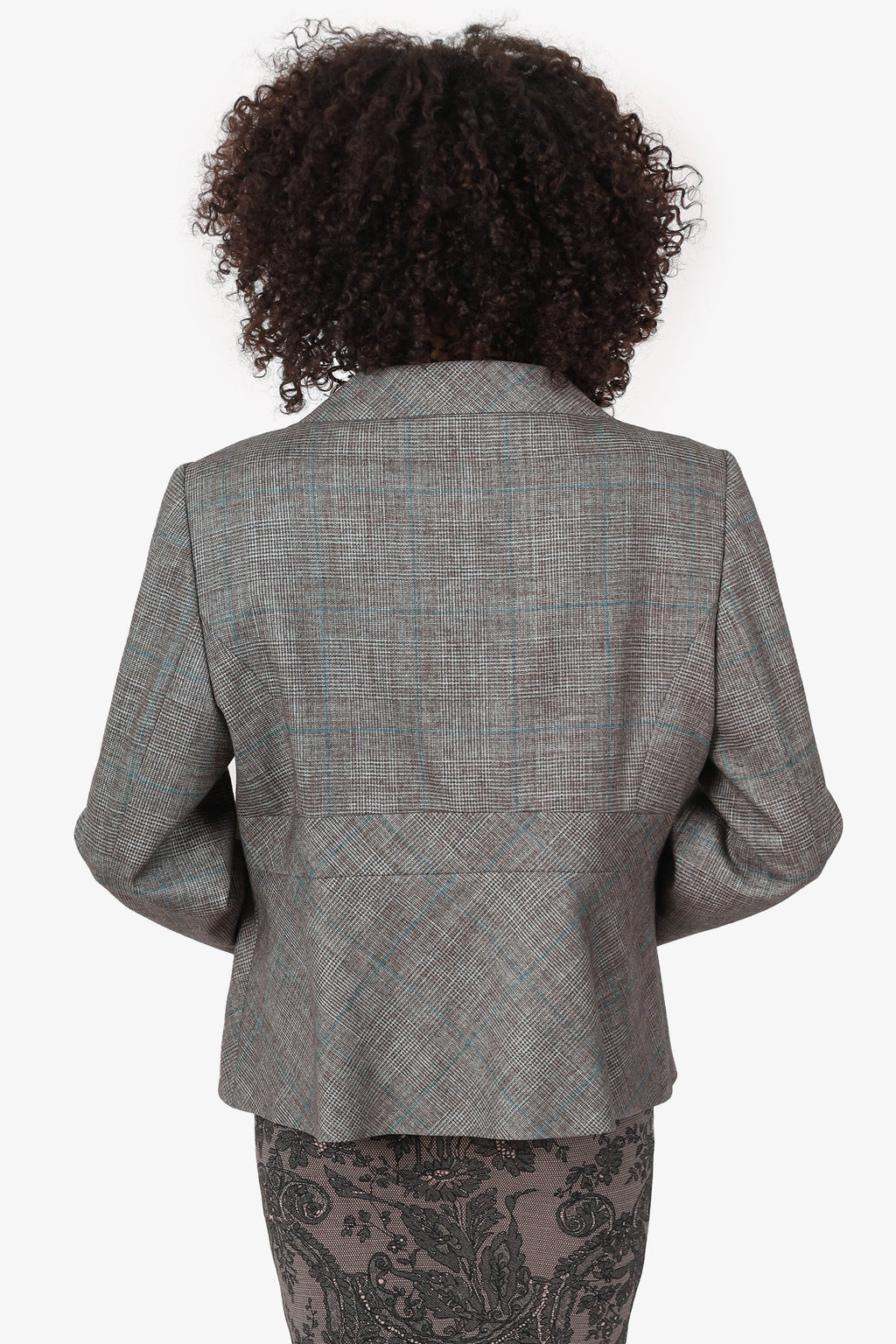 Escada Brown Wool Double Breasted Blazer Size 42