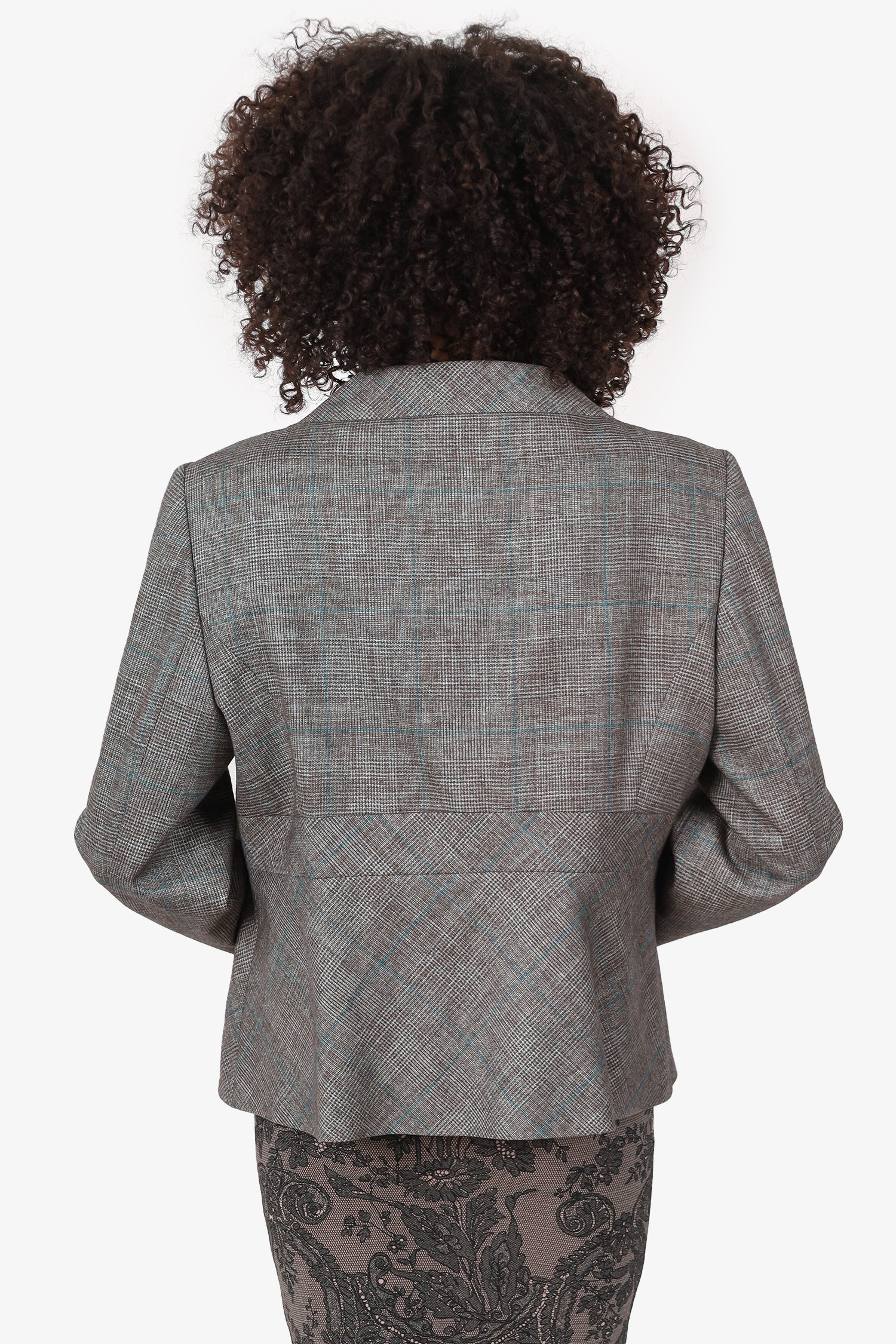 Escada Brown Wool Double Breasted Blazer Size 42