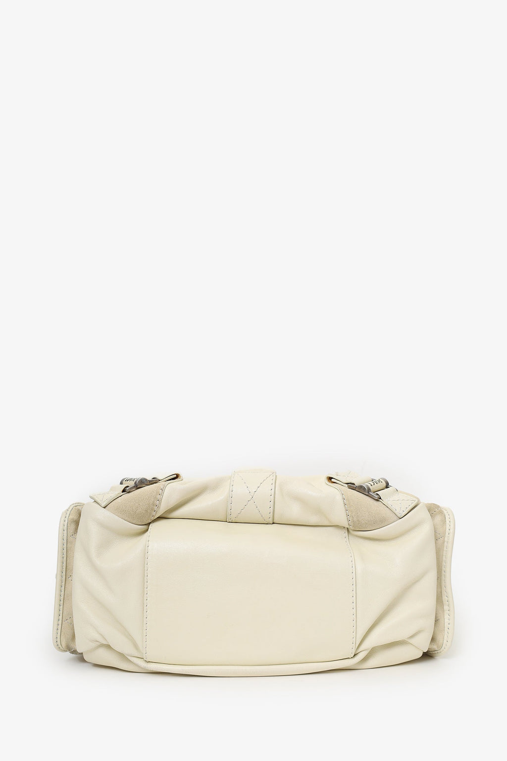 Christian Dior 2006 White Calfskin/Suede Rebelle Shoulder Bag