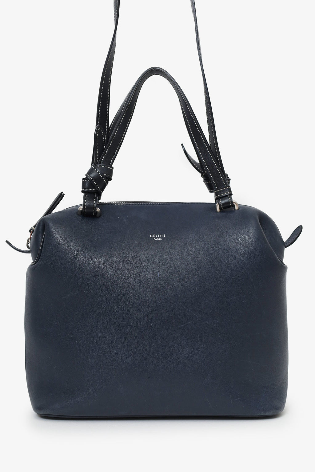 Celine Black Lambskin Small Soft Cube Satchel