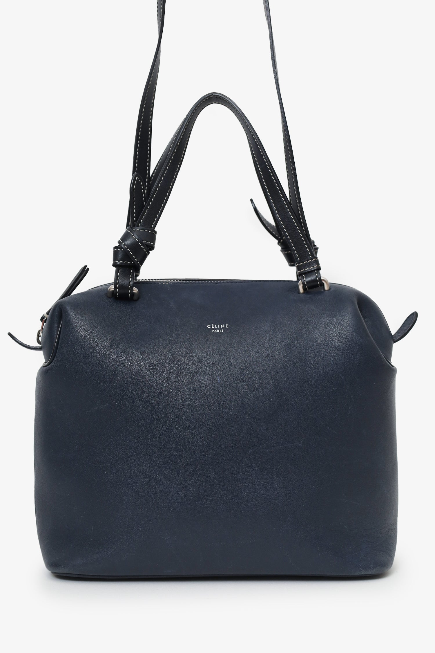 Celine Black Lambskin Small Soft Cube Satchel