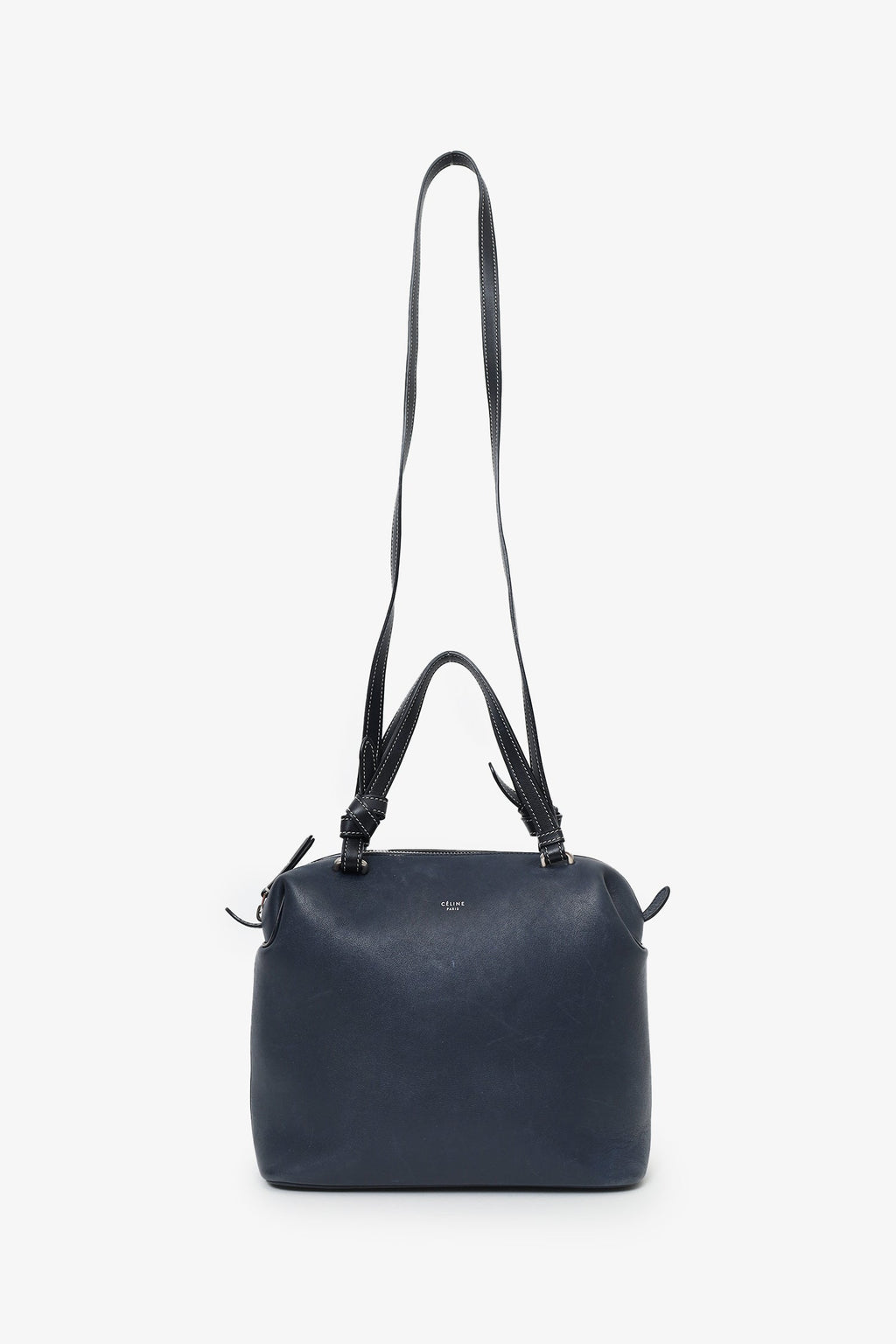 Celine Black Lambskin Small Soft Cube Satchel