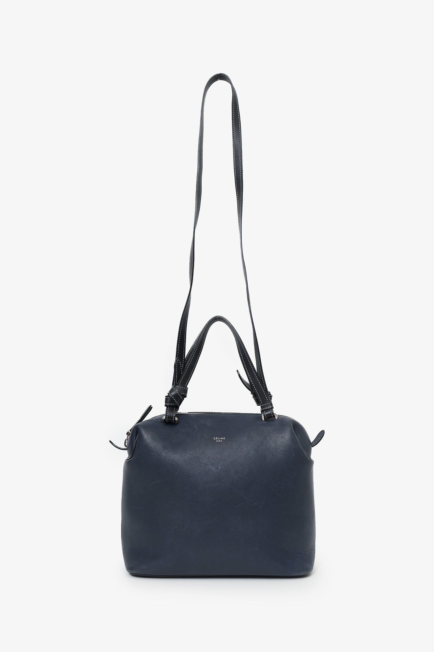 Celine Black Lambskin Small Soft Cube Satchel