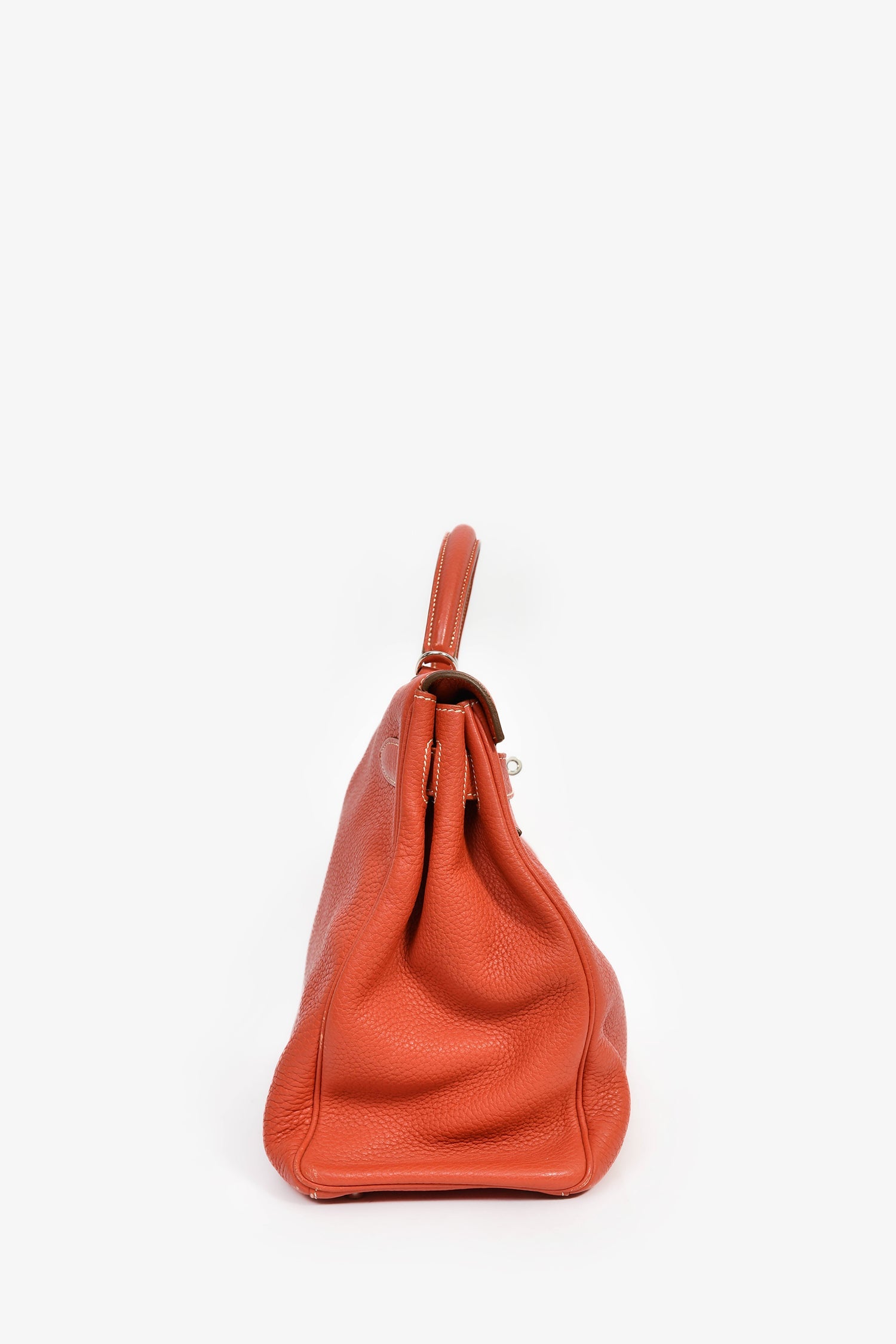 Hermès Coral Clemence Leather Kelly 40 with Strap