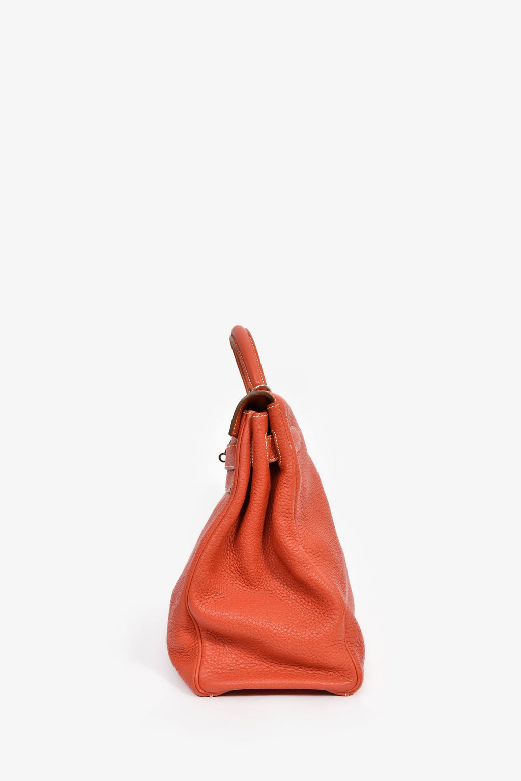 Hermès Coral Clemence Leather Kelly 40 with Strap