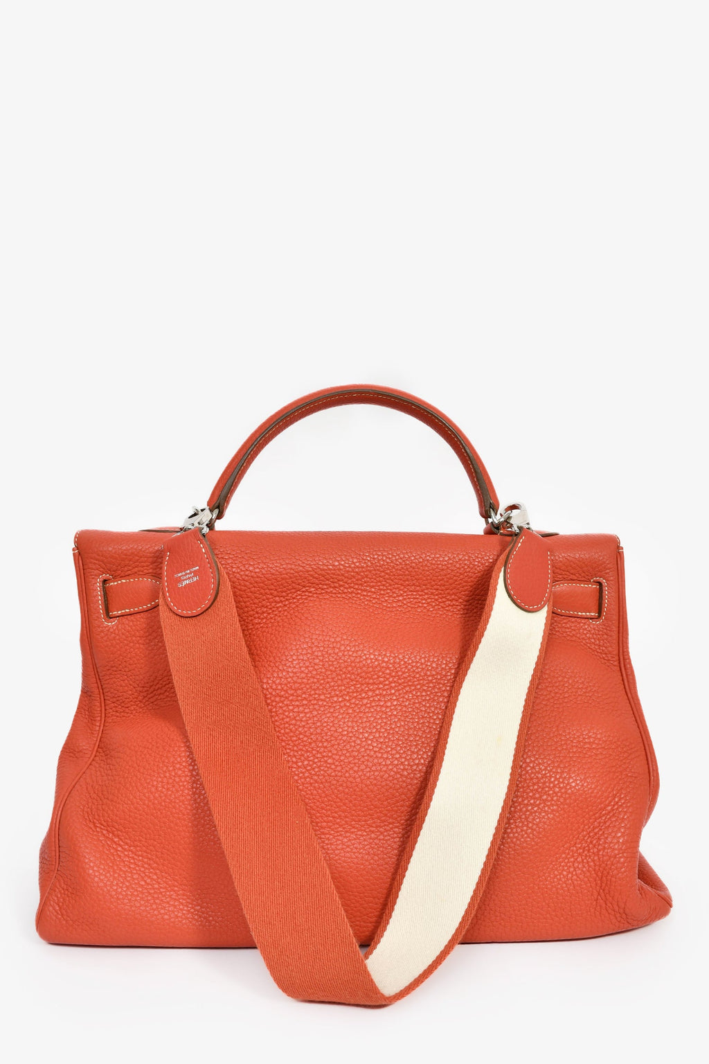 Hermès Coral Clemence Leather Kelly 40 with Strap