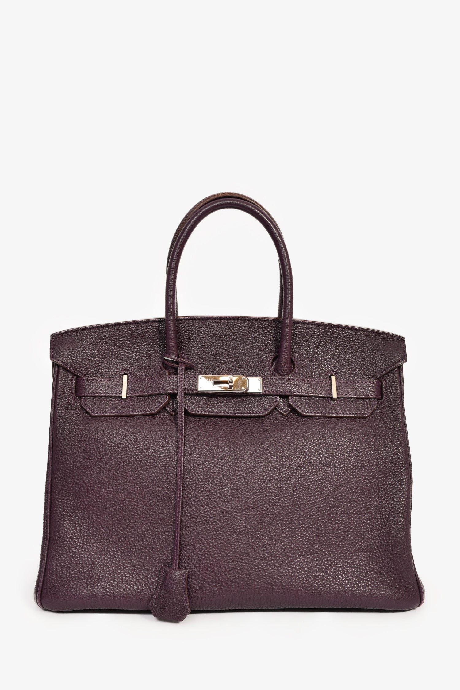 Hermès 2008 Raisin Clemence Leather Birkin 35