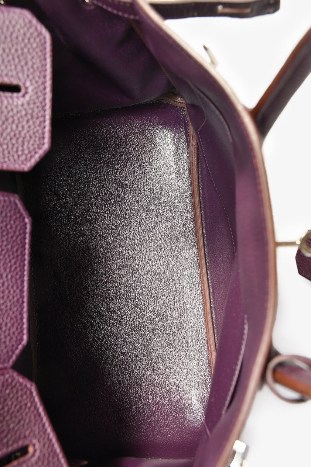 Hermès 2008 Raisin Clemence Leather Birkin 35