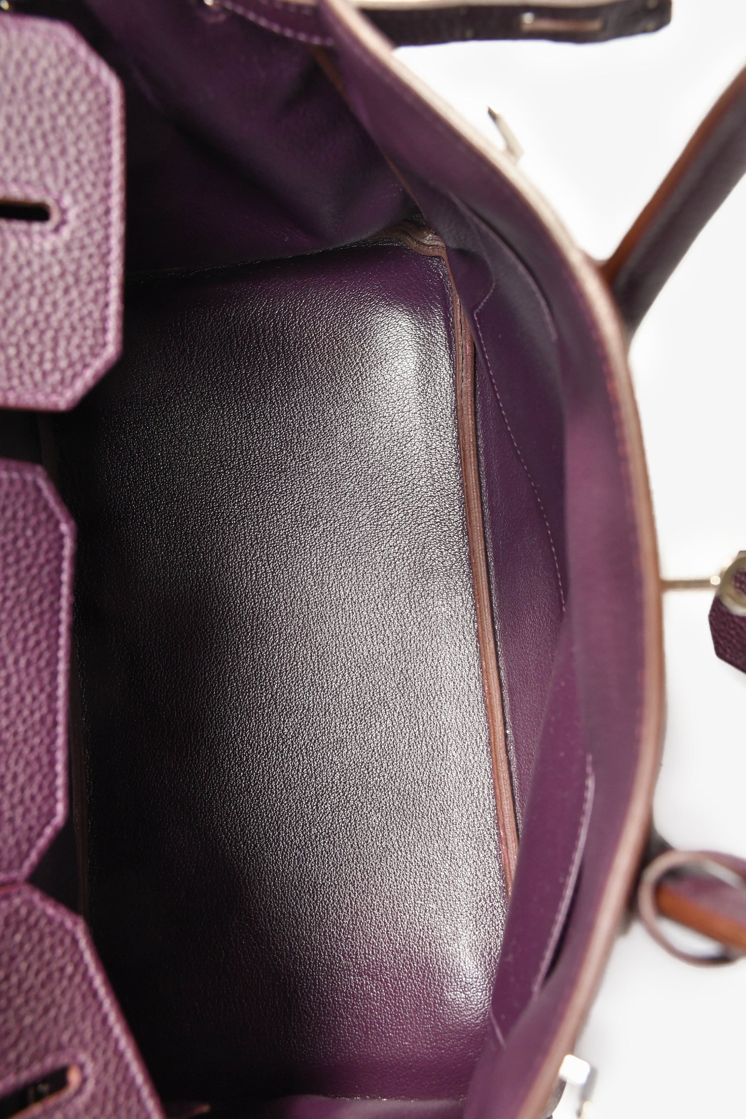 Hermès 2008 Raisin Clemence Leather Birkin 35