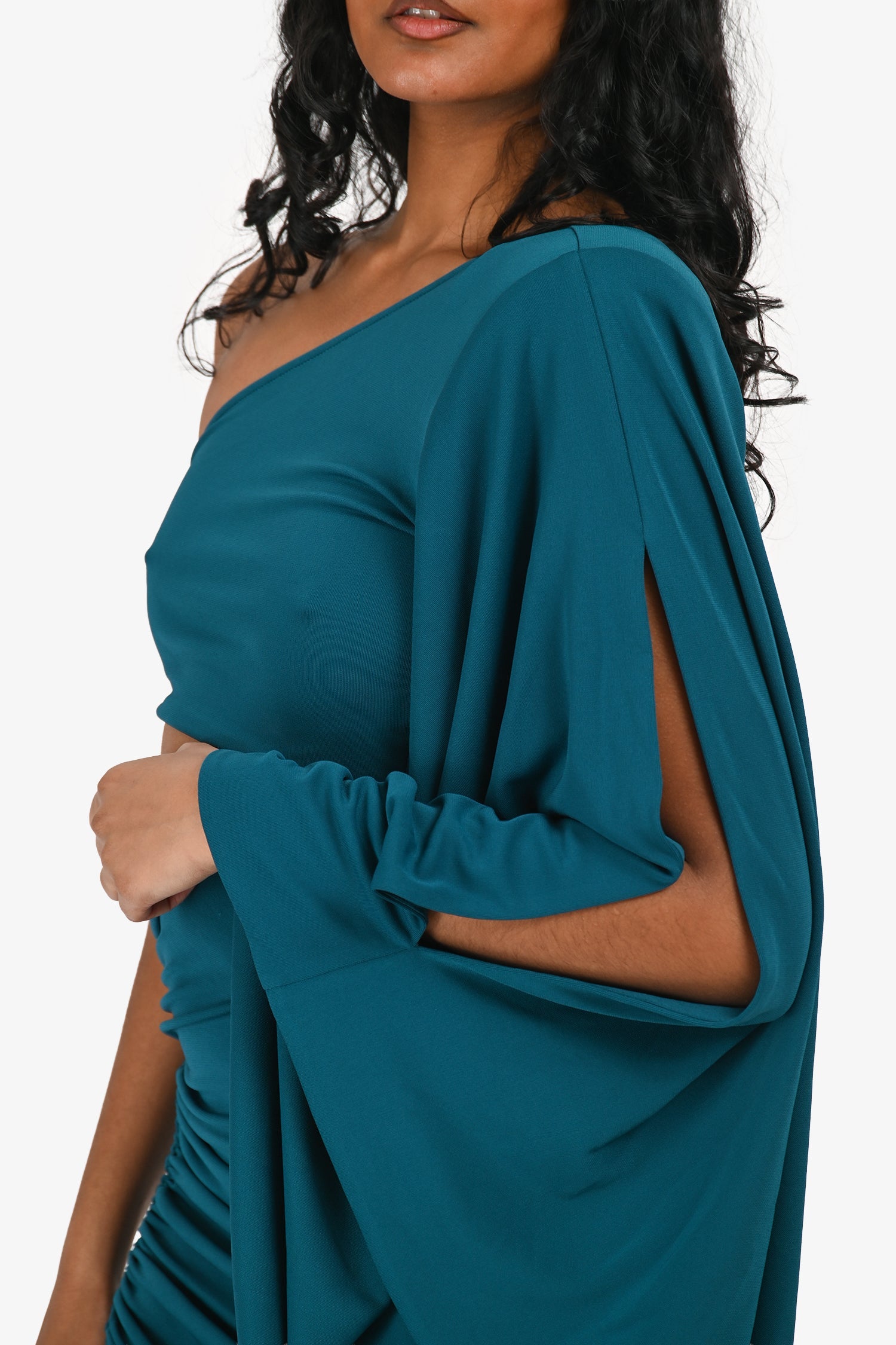 Michael Costello x Revolve Green Off The Shoulder Mini Dress Size XS
