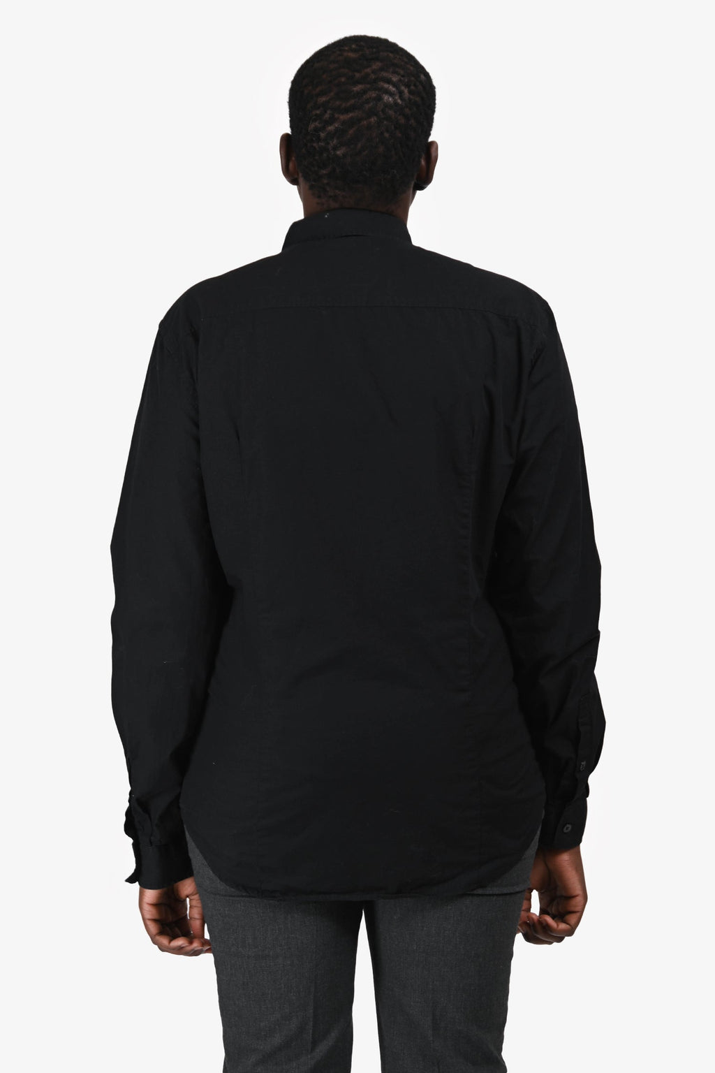 Versace Jeans Black Cotton Button Down Shirt Size M