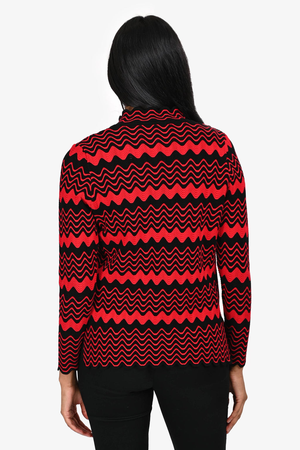 Simone Rocha Black/Red Pattern Button Down Top Size S