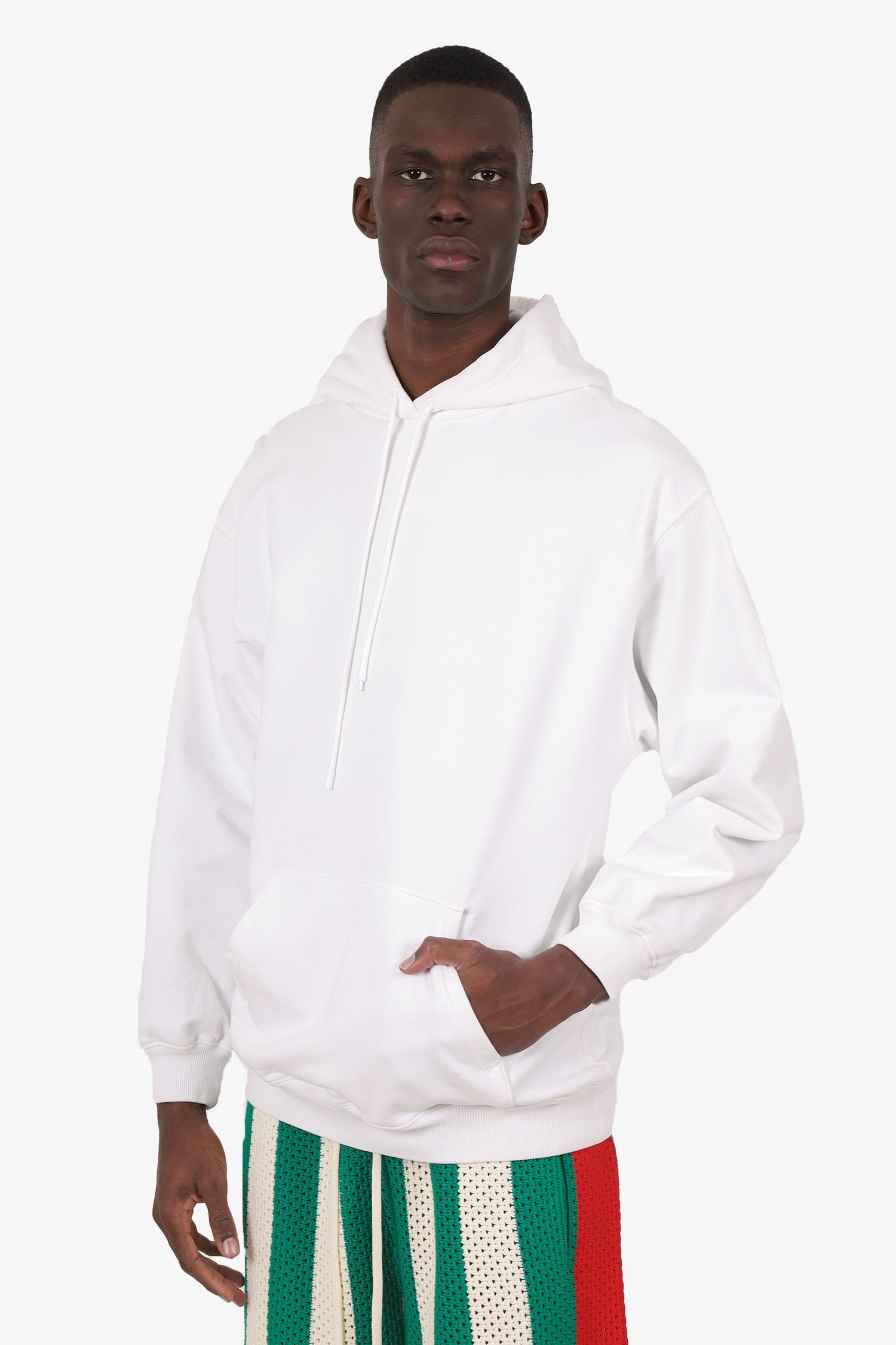 Balenciaga White Logo Hoodie Size S