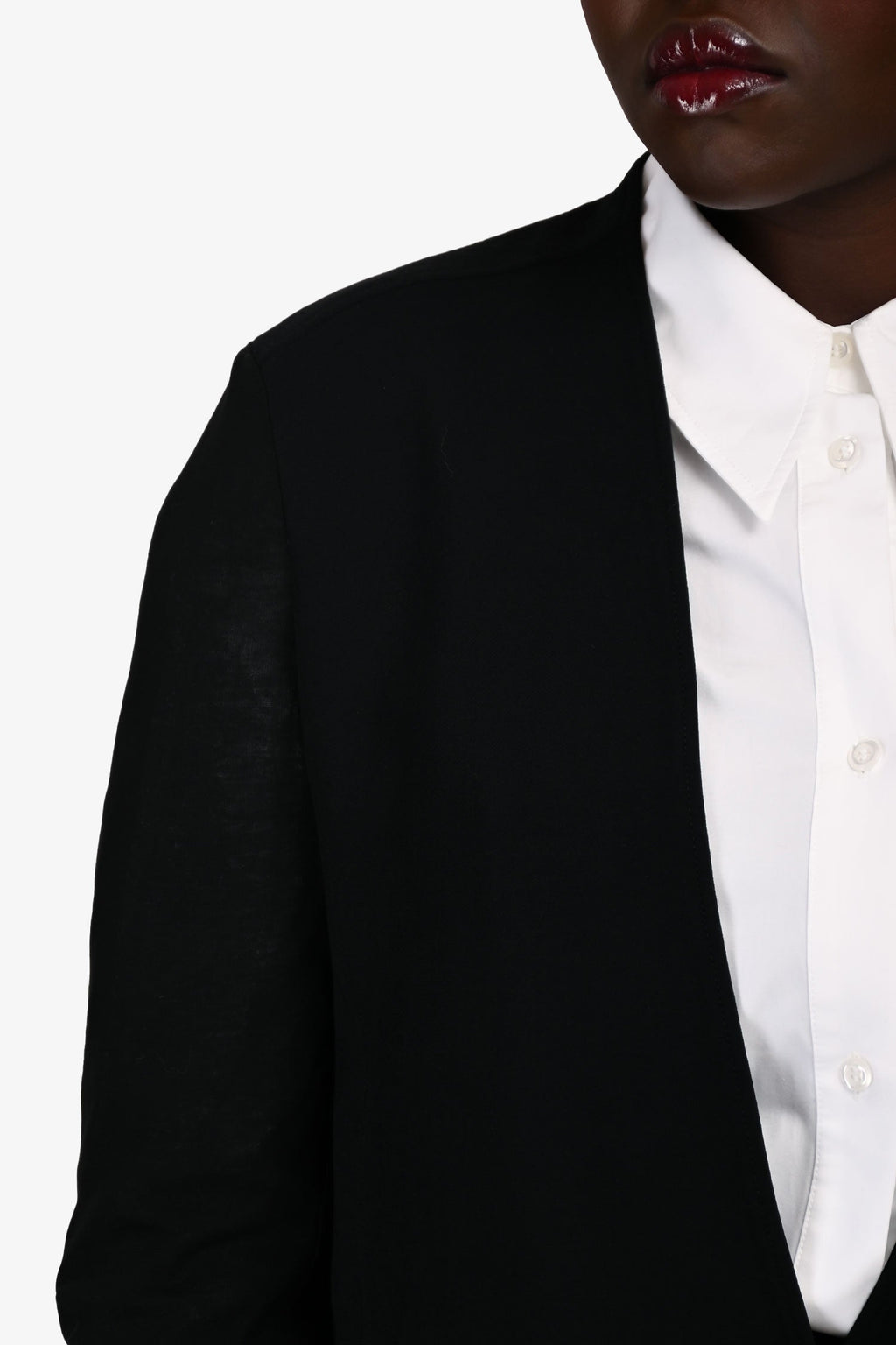 Helmut Lang Black Cotton Single Buttoned Blazer Size 10