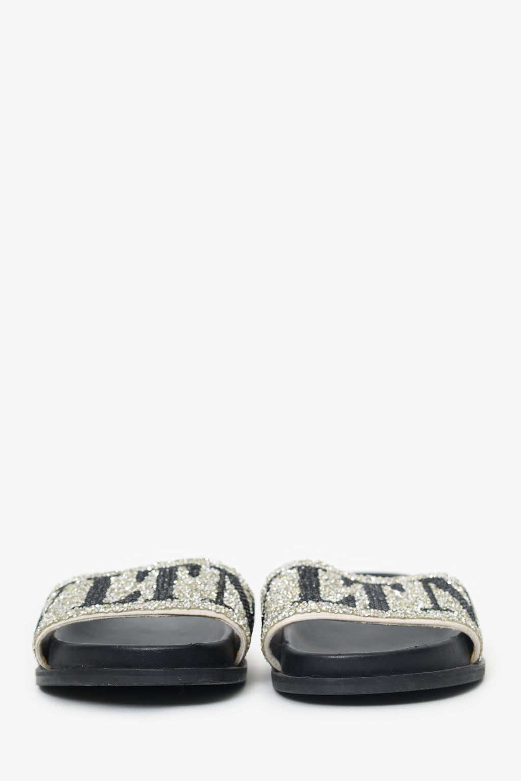 Valentino VLTN Black Slide Sandals Size 38