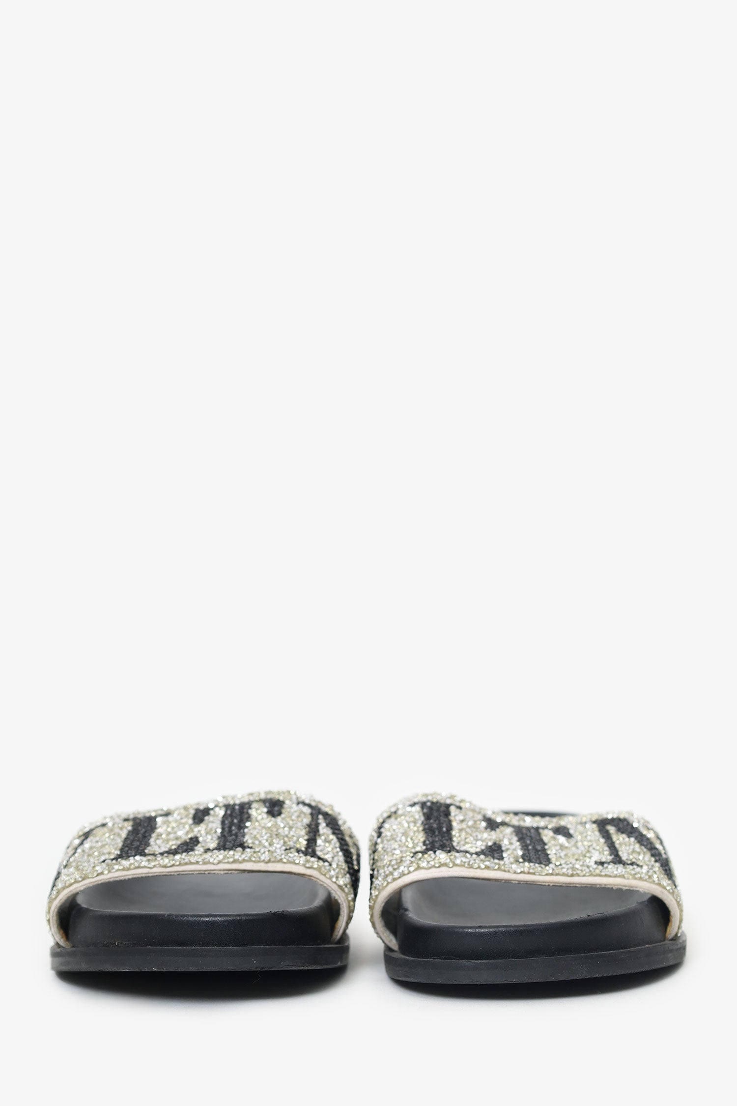 Valentino VLTN Black Slide Sandals Size 38