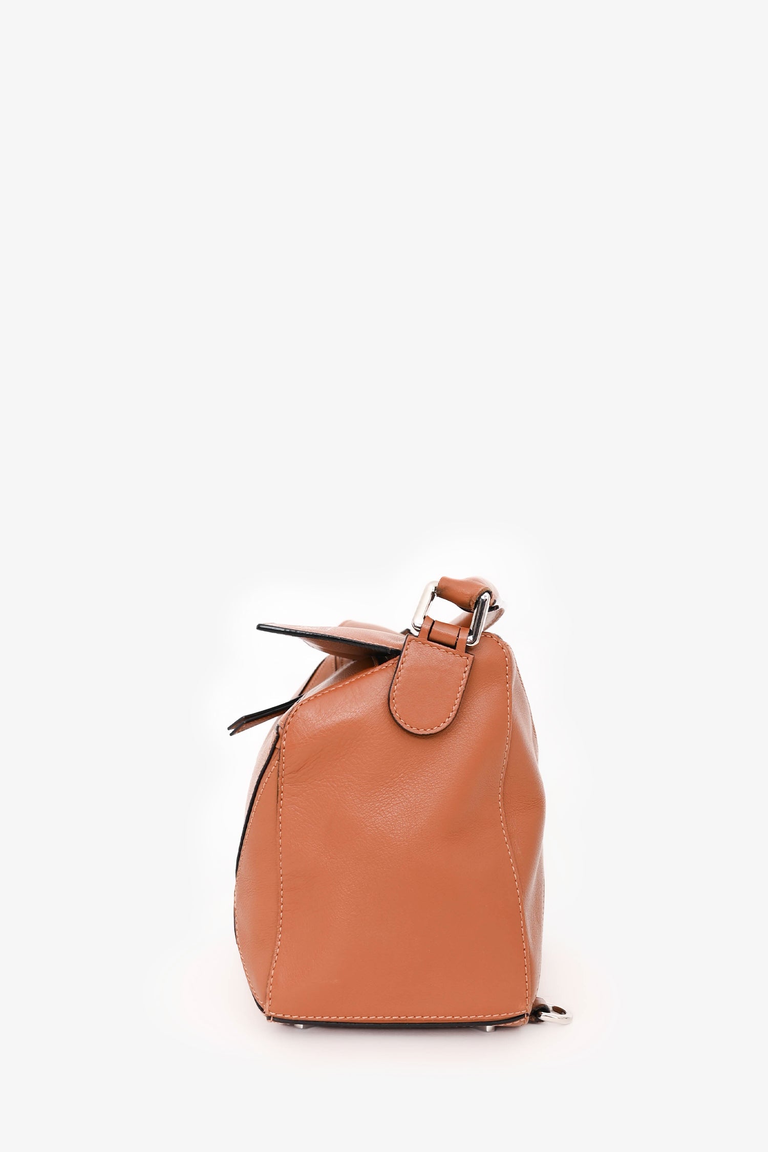 Loewe 2016 Brown Leather Medium Puzzle Bag with Strap