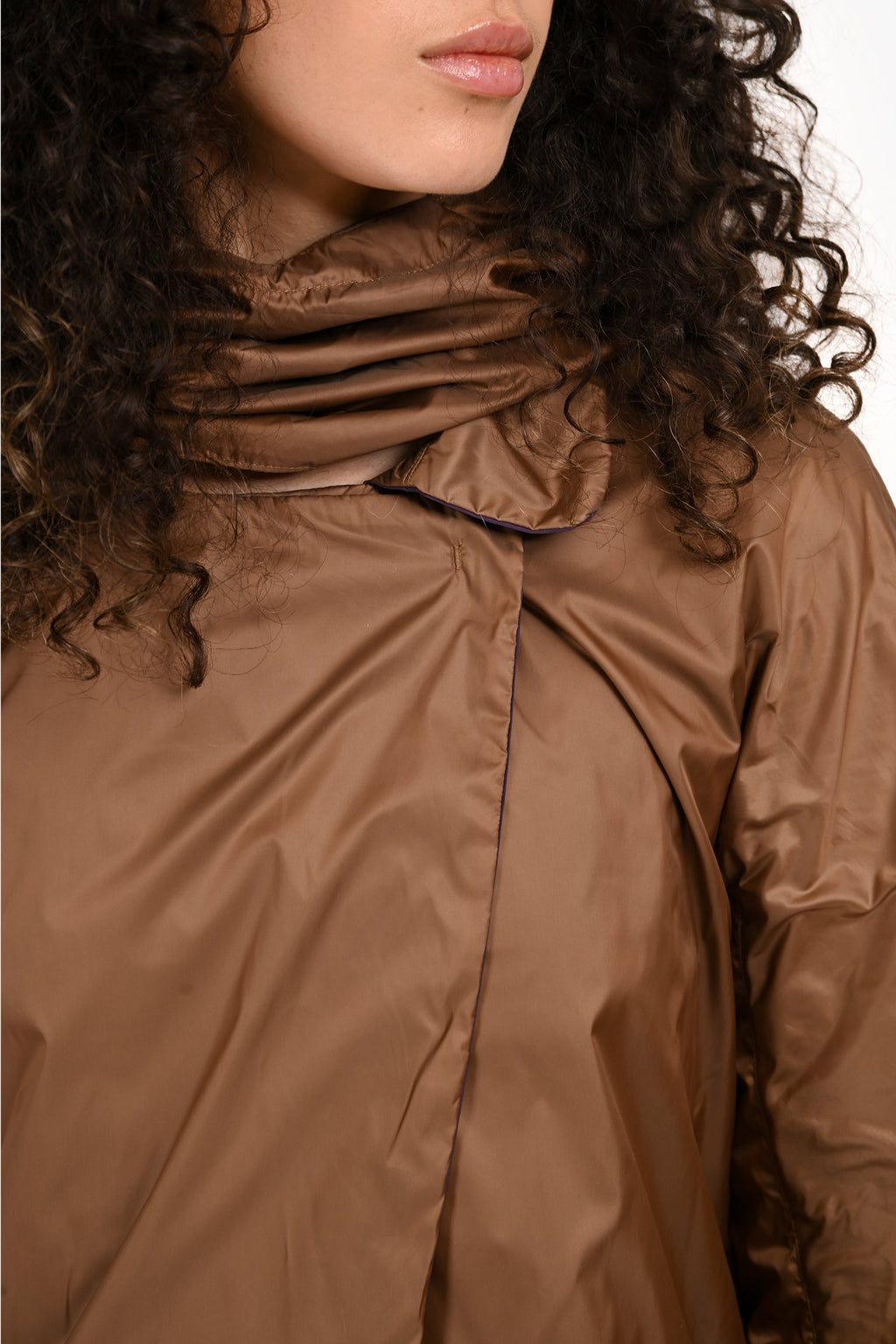 S Max Mara Brown/Purple Reversible Belted Coat Size 4 US