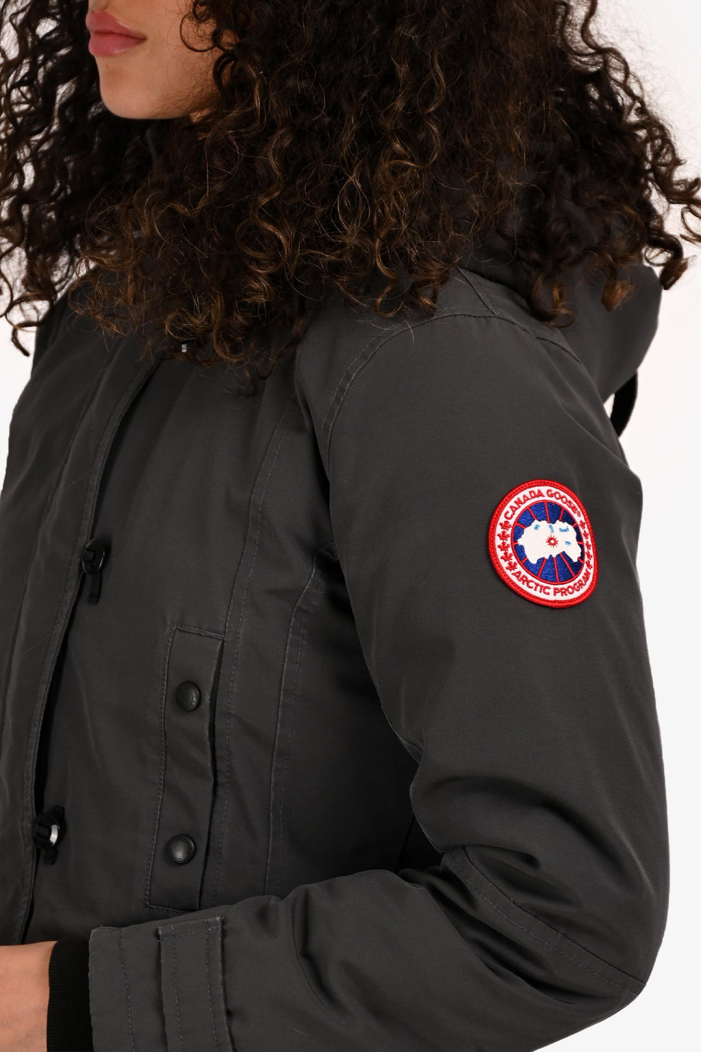 Canada Goose Grey Fur Hooded Down Parka Coat Size XS