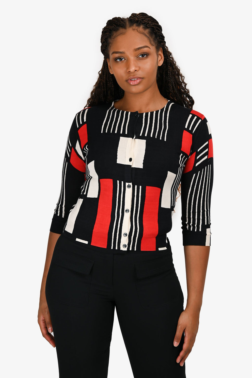 Alexander McQueen Black/Red/White Pattern igan