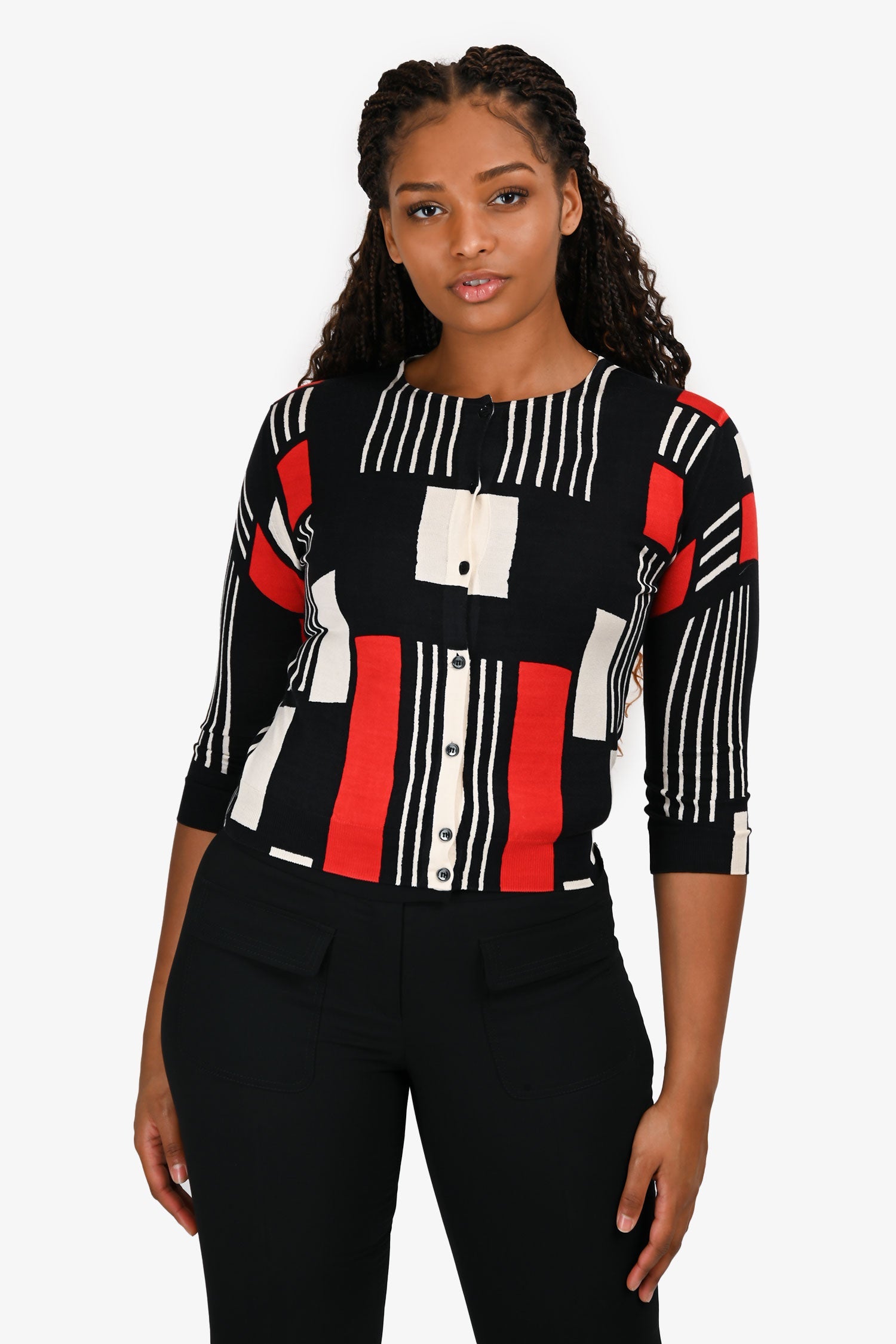 Alexander McQueen Black/Red/White Pattern igan
