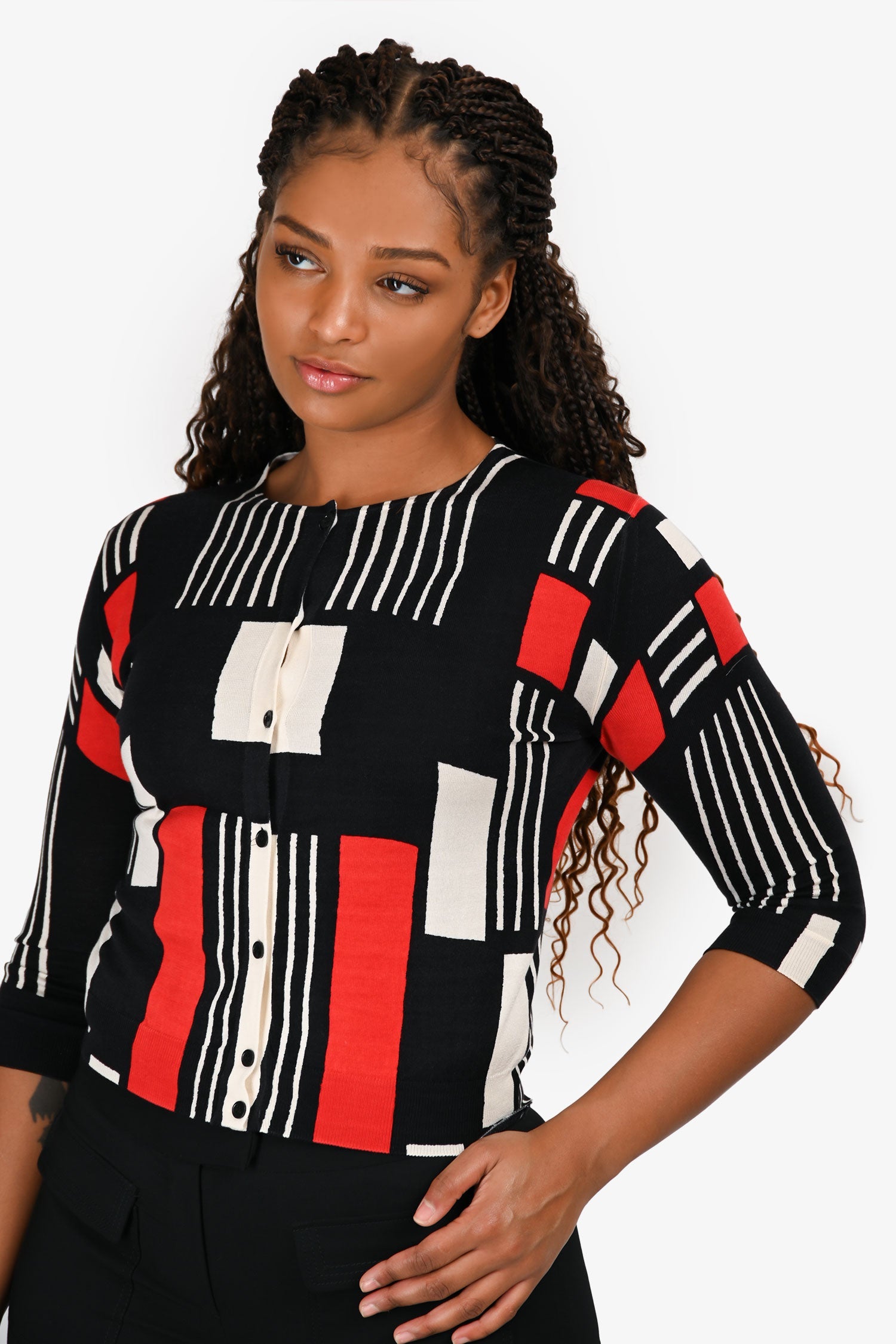 Alexander McQueen Black/Red/White Pattern igan