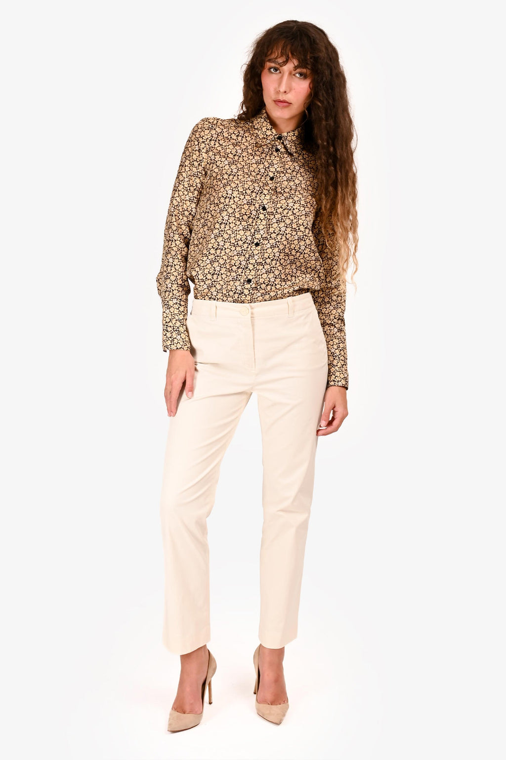 Loro Piana White Straight Legged Pants Size 40