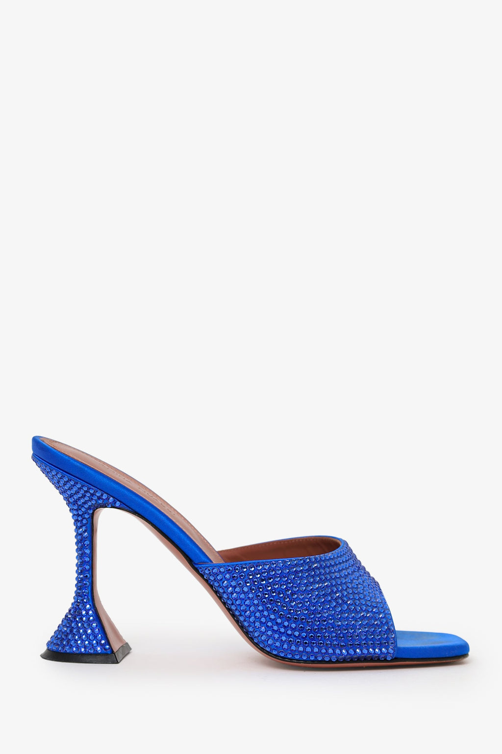 Amina Muaddi Blue Rhinestone 'Lupita' Heels