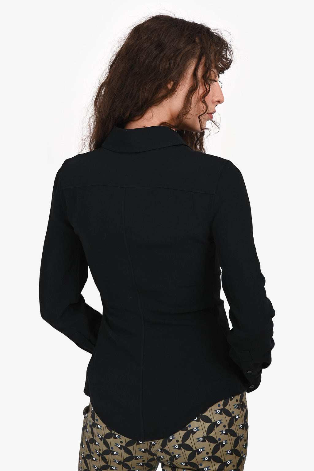 Victoria Beckham Black Button Down Shirt Size 2