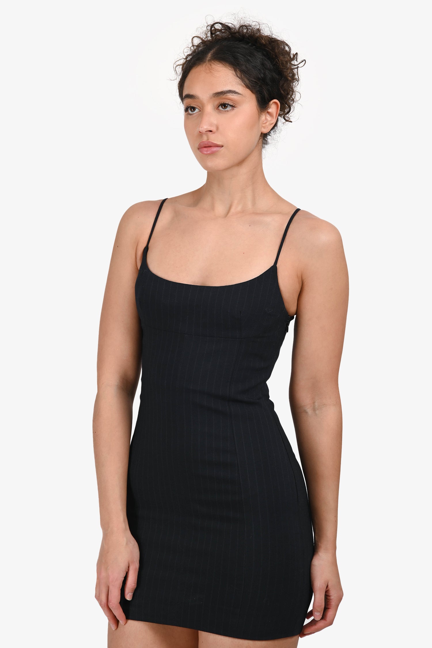 Alexander Wang Navy Pinstripe Sleeveless Mini Dress Size 0