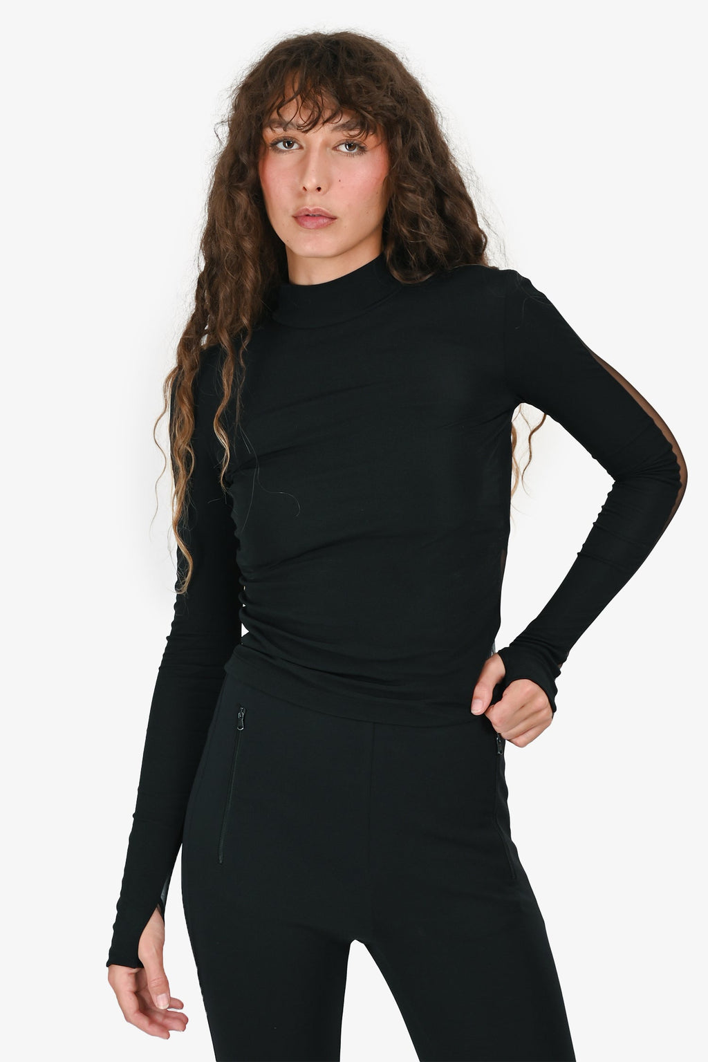 Helmut Lang Black Sheer Shirt Size XS