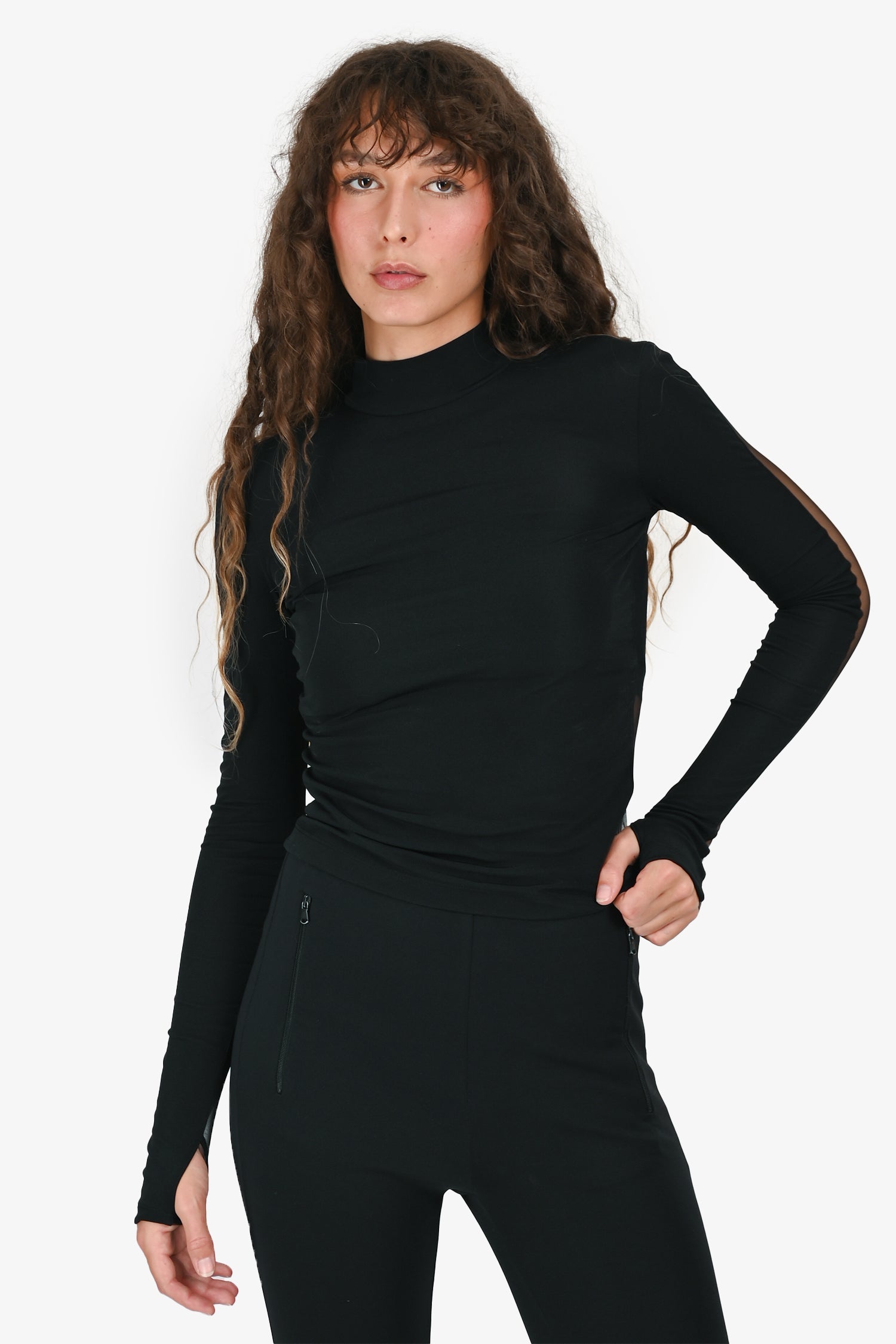 Helmut Lang Black Sheer Shirt Size XS