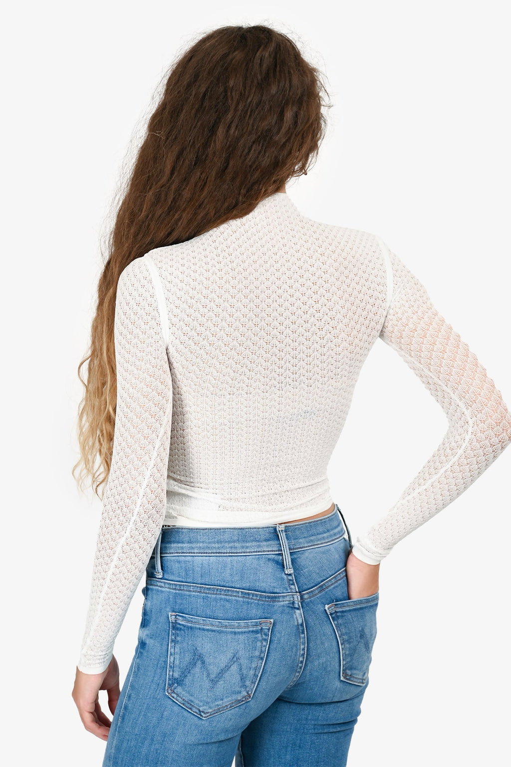 Dion Lee White Knit Cut-Out Top Size 0