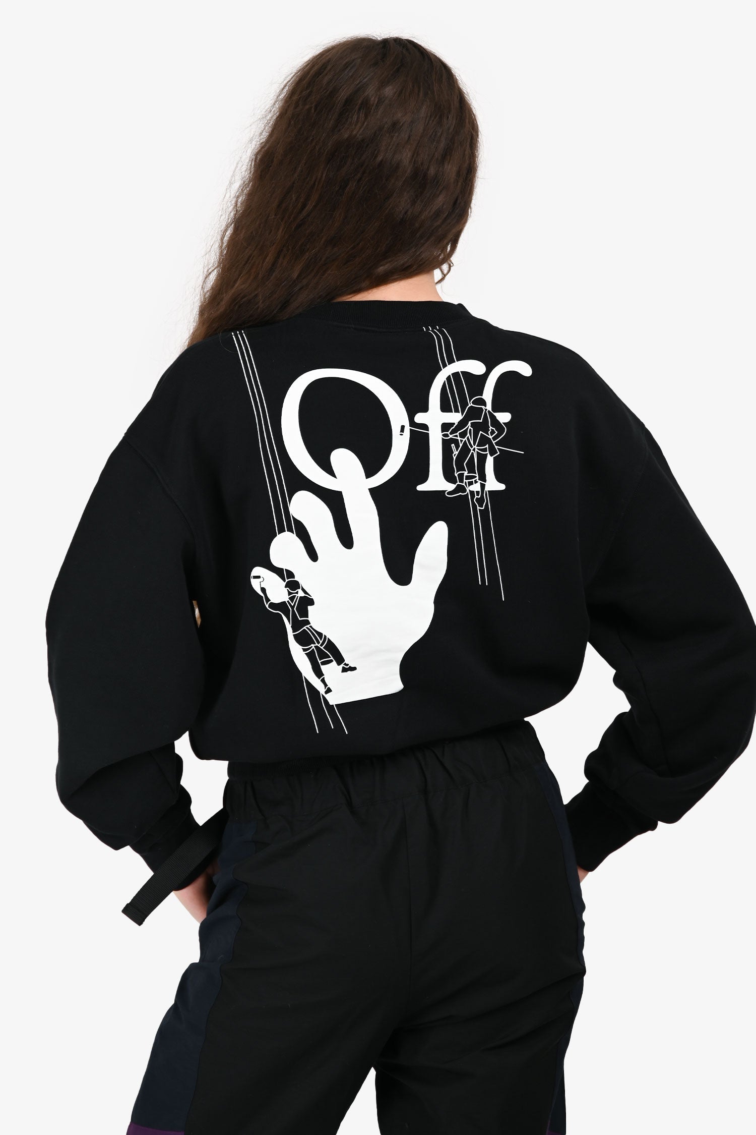 Off-White Black Cotton Logo Sweatshirt Size XXS