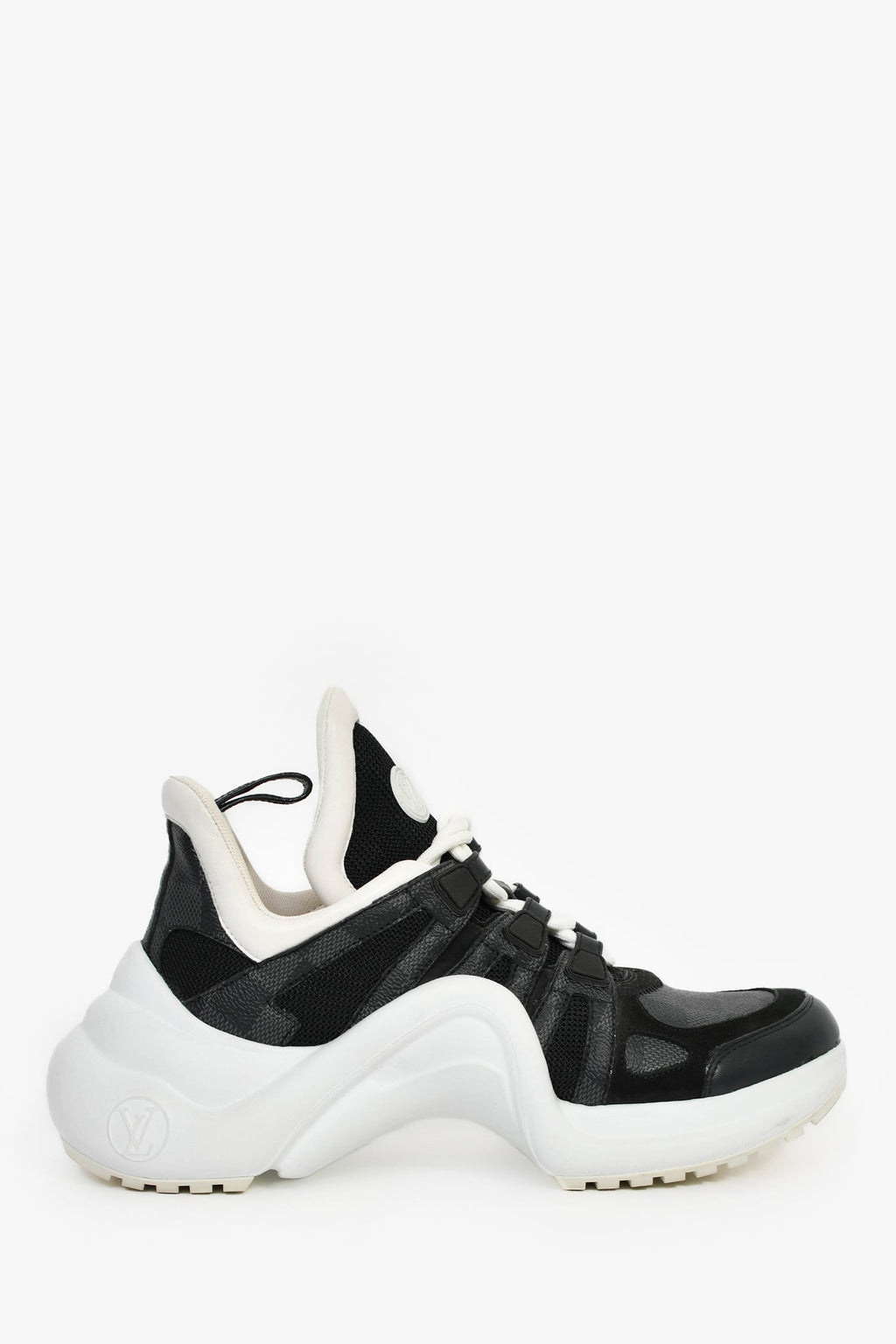 Louis Vuitton Graphite Damier 'Archlight' Sneakers Size 38