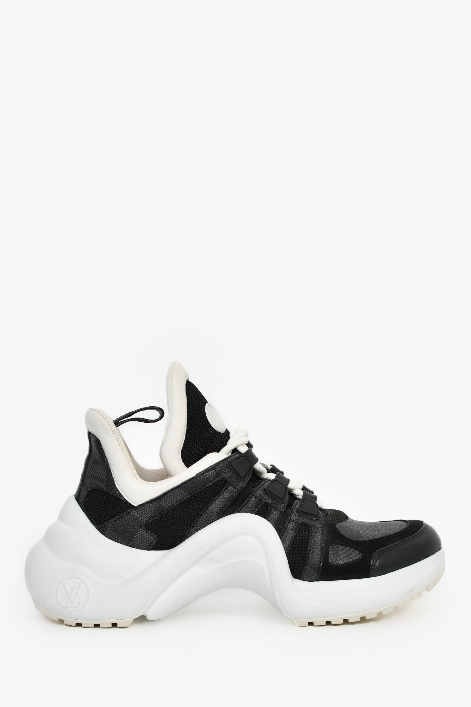 Louis Vuitton Graphite Damier 'Archlight' Sneakers Size 38