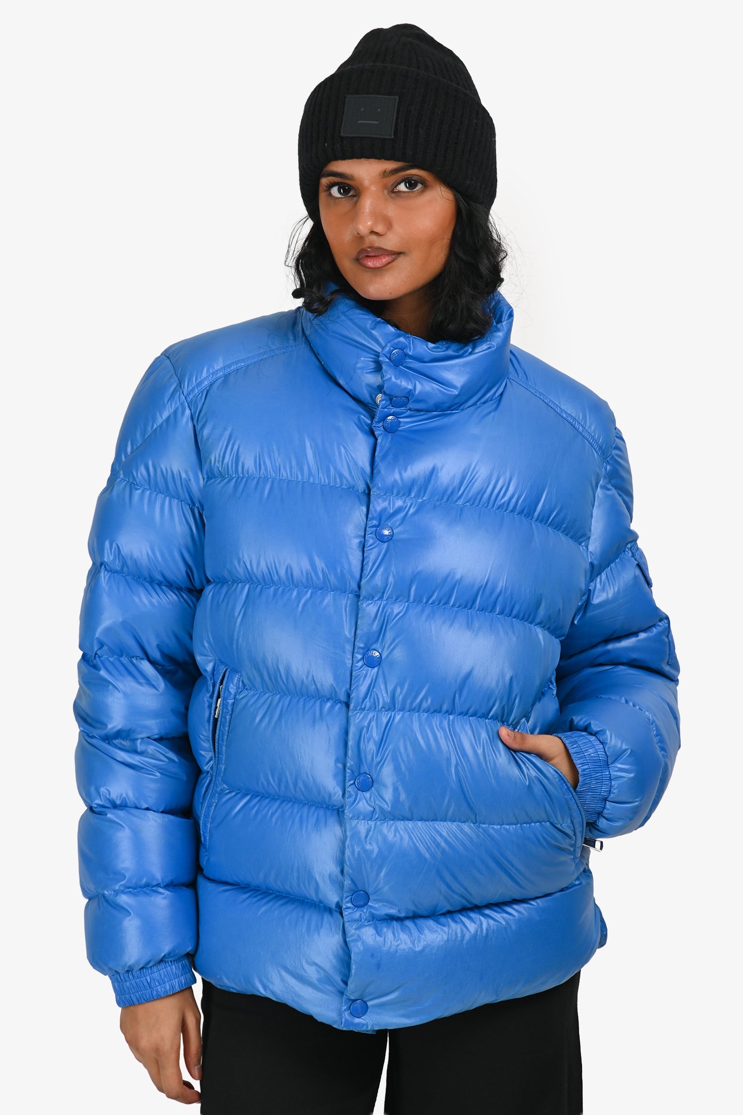 Moncler Blue Down Puffer 'Lule' Jacket Size 1