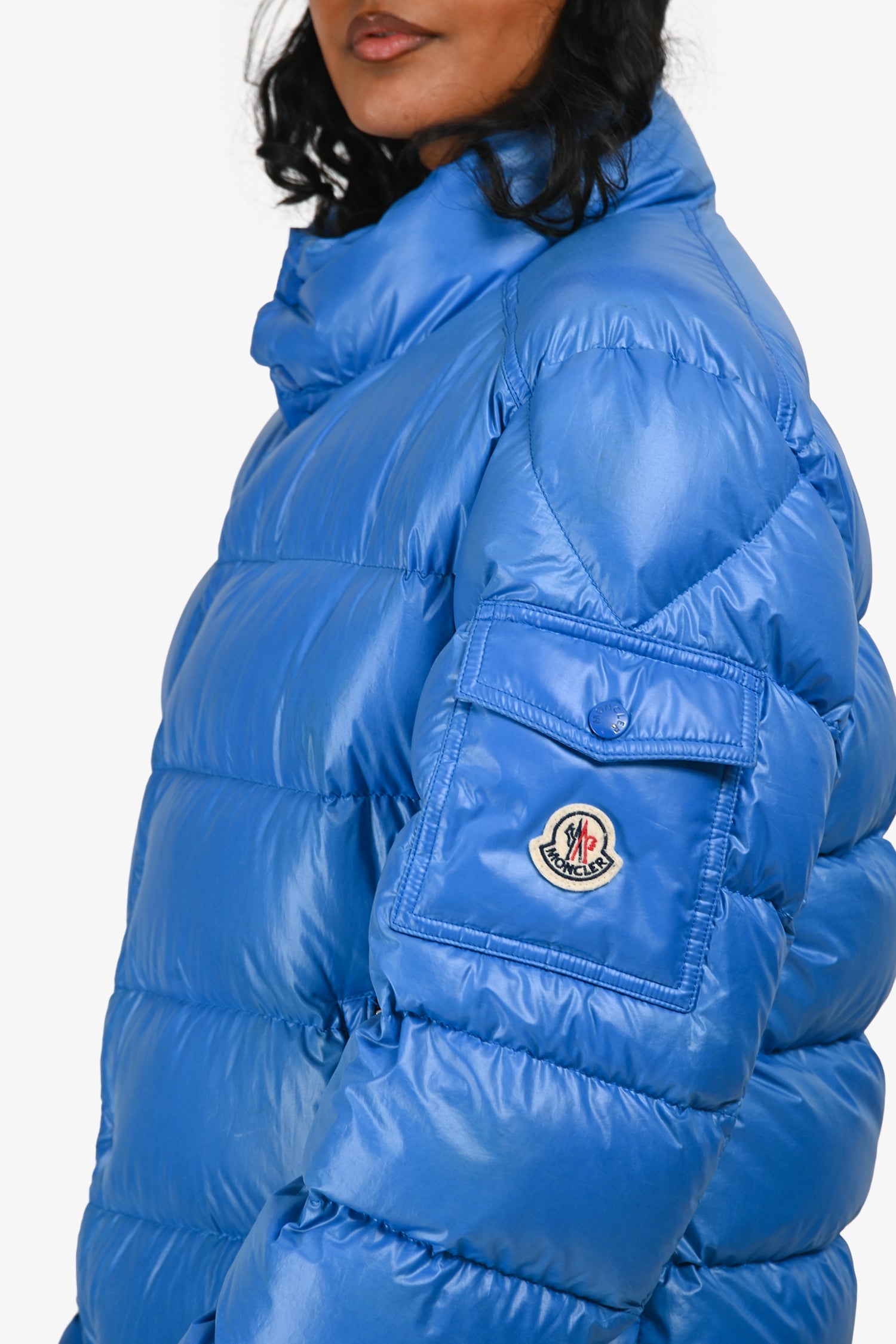 Moncler Blue Down Puffer 'Lule' Jacket Size 1