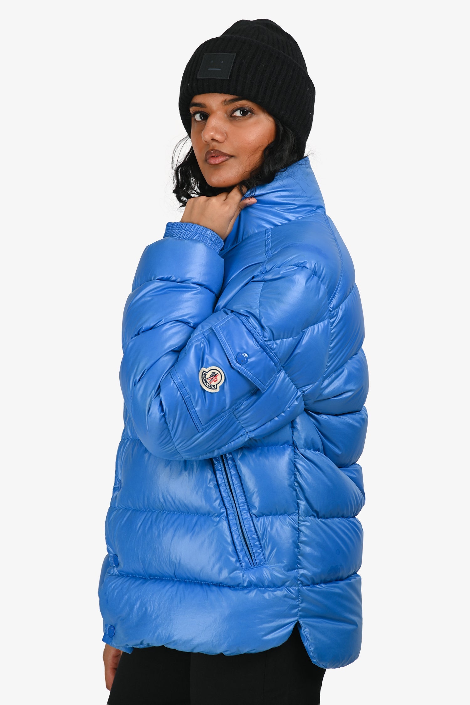 Moncler Blue Down Puffer 'Lule' Jacket Size 1